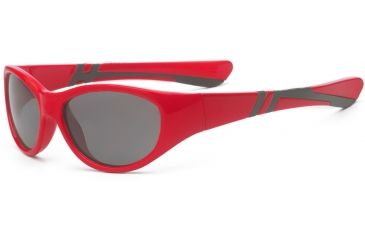 Image of Real Kids Shades Boy's Unbreakable Sunglasses, Red/Black Frame with Smoke Lens, Youth 7DISRDBK