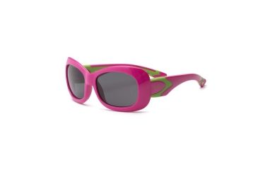 Image of Real Kids Shades Cherry Pink/Lime Green Double Injection Flex Fit Frame with PC Smoke Lens 4+, Girls 4BRECPLM