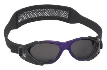 Image of Real Kids Shades Xtreme Sport Sunglasses 7 - 12 Years - Purple Matte Metallic &amp; Shiny Black w/ Black Mesh Band 712XTRSBLKPURP
