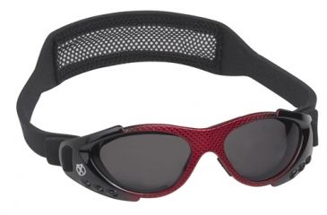 Image of Real Kids Shades Xtreme Sport Sunglasses 7 - 12 Years - Red Matte Metallic &amp; Shiny Black w/ Black Mesh Band 712XTRSBLKRED