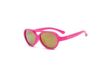 Image of Girl's Unbreakable Explorer Sunglasses, Neon Pink Frame with Pink Mirror Lens, Toddler