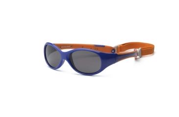 Image of Real Kids Shades Navy/Orange Double Injection Flex Fit Removable Band Frame with PC Smoke Lens 2+, Boys 2EXPNVOR
