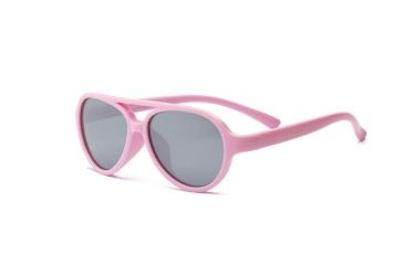 Image of Real Kids Shades Pink Aviator Flex Fit Frame with Silver Mirror Lens 2+, Girls 2SKYPNK