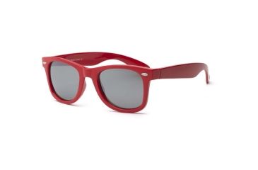 Image of Real Kids Shades Red Square Frame/ Red Temples Polycarbonate Frame with Silver Mirror Lens 10+, Unisex 10SWGRDRD