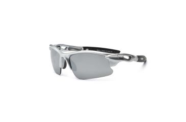 Image of Real Kids Shades Silver Sweep Polycarbonate Frame with PC/Polarized Lens 7+, Unisex 7BLZSLVP2
