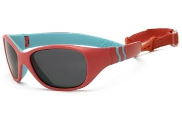 Image of Real Kids Shades Unbreakable Adventure Sunglasses, Coral/Light Turquoise Frame with Smoke Lens, Baby 0ADVCOTU