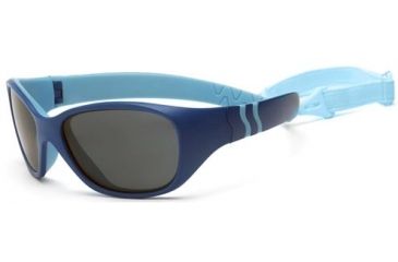 Image of Real Kids Shades Unbreakable Adventure Sunglasses, Royal/Light Blue Frame with Polarized Smoke Lens, Baby 0ADVROLBP2