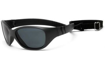 Image of Real Kids Shades Unbreakable Adventure Sunglasses, Graphite/Black Frame with Polarized Smoke Lens, Kid 4ADVGRBKP2
