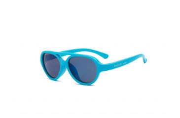 Image of Unbreakable Explorer Sunglasses, Neon Blue Frame with Blue MIrror Lens, Toddler