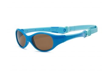 Image of Real Kids Shades Unbreakable Explorer Sunglasses, Blue/Light Blue Frame with Polarized Brown Lens, Kid 4EXPBLLBP2