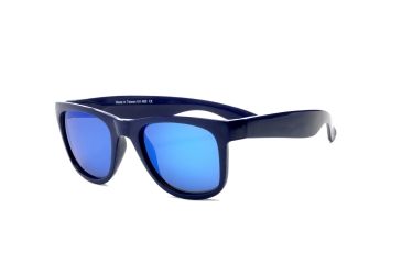 Image of Real Kids Shades Unbreakable Waverunner FlexFit Sunglasses, Blue Frame with Blue Revo Lens, Young Adult 10WAVBLBLR