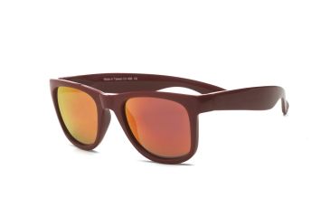 Image of Unbreakable Waverunner FlexFit Sunglasses, Black/Red Frame with Black Red Revo Lens, Young Adult