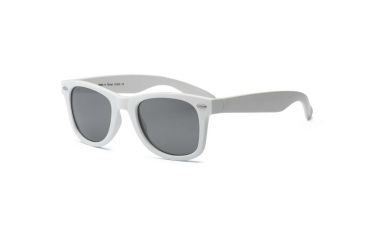 Image of Real Kids Shades White Square Frame/White Temples Polycarbonate Frame with Silver Mirror Lens 10+, Unisex 10SWGWHWH