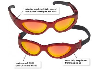 Image of Real Kids Shades Xtreme Convertible Sunglasses - features
