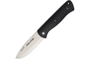 Image of Real Steel Bushcraft Folder Free Folding Knife,3.5in,D2 Tool Steel,Drop Point,Satin,Black,G10 Handle RS3717
