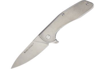 Image of Real Steel E571 Framelock Stonewash Folding Knife,3.25in,Sandvik 14C28N Steel,Stonewash RS7131