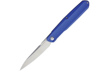 Image of Real Steel G5 Metamorph Linerlock Folding Knife, 3.5in Satin 14C28N Sandvik SS Blade, Blue Aluminum Handle, Pocket Clip, Blue, 7838