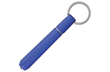 Image of Real Steel Glass Breaker Fire Starter, 3.75in Overall, 1.62Oz, Keyring, Fire Starter Screws Into The Body Of The Glass Breaker, Aluminum Construction, Blue, Blue, F1303