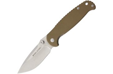 Image of Real Steel H6 Linerlock Coyote Stonewash Folding Knife,3.5in,Sandvik 14C28N Steel,Drop Point,Coyote Tan,G10 Handle RS7764