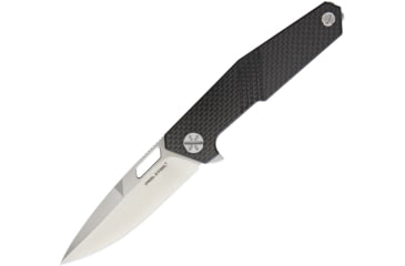 Image of Real Steel Havran Framelock Blade Knife, 3.75in Satin S35Vn SS Blade, Carbon Fiber Handle With Titanium Back Handle, 9441