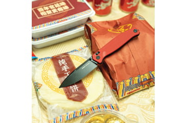 Image of Real Steel Huginn Folding Knife, 3.6in, VG-10 Steel, G10 Handle, Red/Black, 7652RB