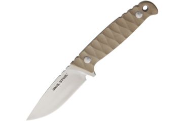 Image of Real Steel Observer Fixed Blade Coyote Fixed Blade Knife, 3.5in, 440C Steel, Drop Point, Satin, Coyote Tan, G10 Handle RS3734