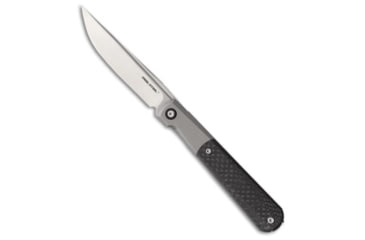 Image of Real Steel Real Steel Barlow RB-7 Frame Lock Knife Titanium + Carbon Fiber 3.3" Satin, Black/Gray, CPM S35VN, adult, BHQ-212967