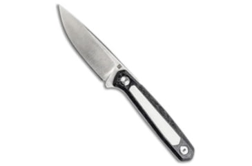 Image of Real Steel Dex Fixed Blade Knife, 3.15in, Bohler M390 Stainless Steel, Drop Point Blade, Carbon Fiber, G-10, Black/White Handle, Black/White/Silver, 7.09 inch, BHQ-221772