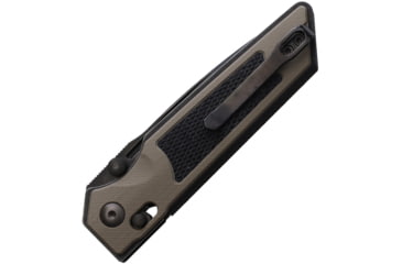 Image of Real Steel Sacra TAC Folding Knife, 3in, Steel, Serrated, Tanto, G10 Handle, Coyote, 7713CB