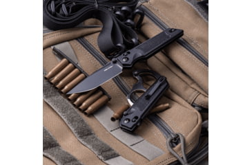 Image of Real Steel Sacra TAC Folding Knife, 3in, Steel, Tanto, G10 Handle, Black, 7712B