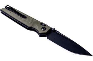 Image of Real Steel Sacra TAC Folding Knife, 3in, Steel, Tanto, G10 Handle, OD Green, 7712G