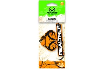 Image of Realtree Air Freshener, 3Pk, Leather, Aphd, Logo, Realtree, Orange, Black RAF3027