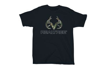 Image of Realtree Mens Camo Corporate Logo S/S Tee, Black, XXL RTD1303.099.XXL