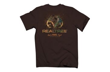 Image of Realtree Mens Cracked Ground S,S Tee, Russet, Small A000231620102