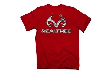 Image of Realtree Mens Realtree Ap Snow Logo S/S Tee, Heather Red, S RTD010022.139238.S