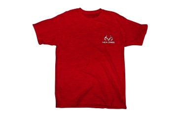 Image of Realtree Mens Realtree Ap Snow Logo S/S Tee, Heather Red, S RTD010022.139238.S