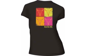 Image of Realtree Rt Women's T-shirt ''skull'' Medium Fitted Black