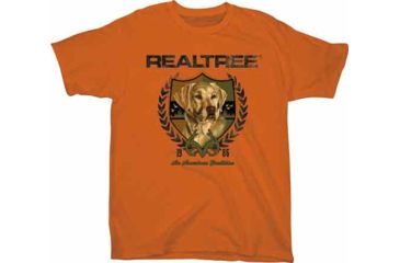 Image of Realtree Rt Youth's T-shirt ''lab Crest'' Medium Texas Orange