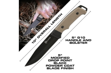 Image of Reapr Brigade Fixed Blade Knife, 5in, 420 Stainless, Black Powdercoated, 11009