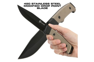 Image of Reapr Brigade Fixed Blade Knife, 5in, 420 Stainless, Black Powdercoated, 11009