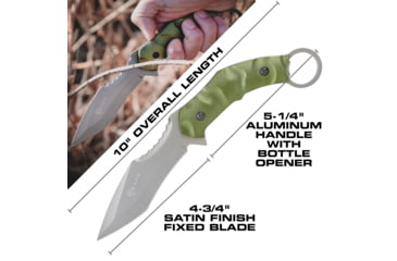 Image of Reapr SLAMR Fixed Blade Knife, 4.75in, 420 Stainless Steel, Matte Stainless, 11010