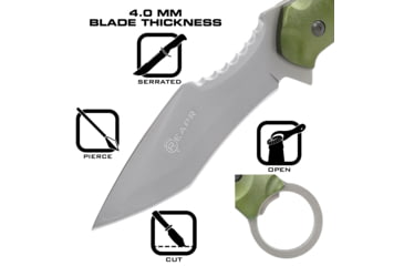 Image of Reapr SLAMR Fixed Blade Knife, 4.75in, 420 Stainless Steel, Matte Stainless, 11010