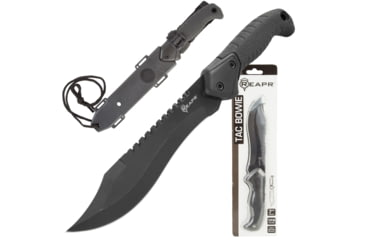 Image of Reapr TAC Bowie Fixed Blade Knife, 7in, 420 Stainless Steel, TPR Handle, Satin Stainless, 11001