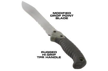 Image of Reapr TAC Jungle Fixed Blade Knife, 11in, 420 Stainless Steel, Satin Stainless, 11006