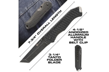 Image of Reapr TAC Tanto Knife Set, 420 Stainless Steel, Stonewashed Stainless, 11008