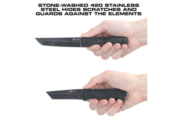 Image of Reapr TAC Tanto Knife Set, 420 Stainless Steel, Stonewashed Stainless, 11008