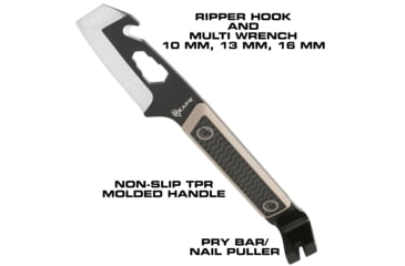 Image of Reapr Versa TAC Pry Bar, 420 Stainless Steel, Black Powdercoated, 11015