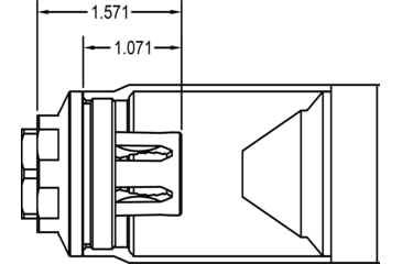Image of Rearden MFG R2S Flash Hider, 1/2-28, Black, 10086