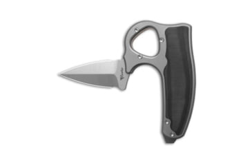 Image of Reate Knives Reate EXO-D Button Lock Knife BB Ti + Carbon Fiber 2.7" Belt Satin ELMAX, Black/Gray, ELMAX, adult, BHQ-212710