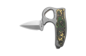 Image of Reate Knives Reate EXO-D Button Lock Knife BB Ti + Toxic Storm FatCarbon 2.7" Belt Satin, Black/Gray/Green, ELMAX, adult, BHQ-212713
